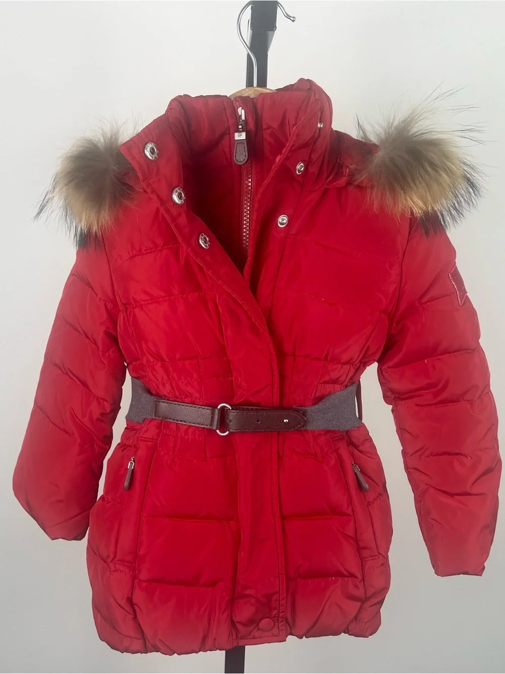 BNWT Girls MONNALISA Puffer Jacket, Red, Size 2